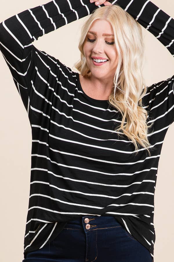 The Moment of the Truth Stripe Top by SidePony Boutique