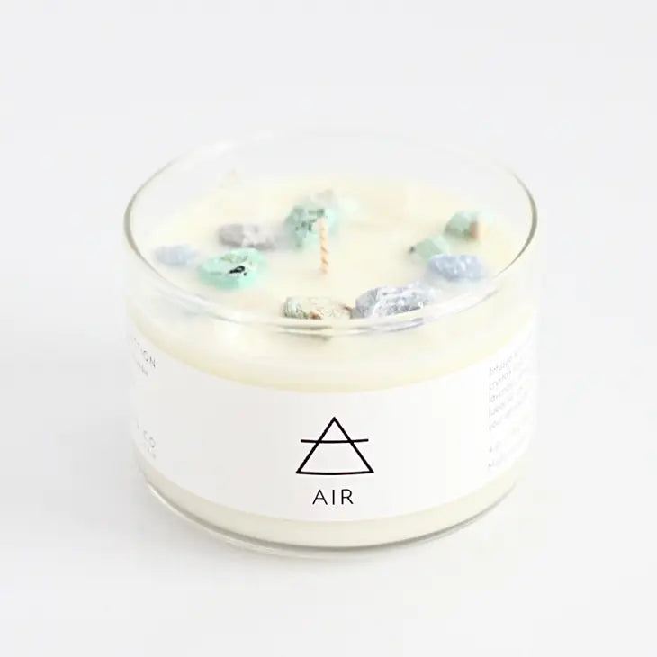 Air - Zodiac Inspired Crystal + Essential Oil Candle by Wild Lark