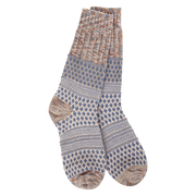 Socks - World's Softest Gallery Textured Crew OS Portobello Multi by Homeportonline