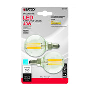 LED Light Bulb (2 Pack) 4.5W (40W Equivalent), G16.50 Globe, 350 Lumens, 2700K CCT by Homeportonline