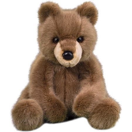 Douglas Lincoln Brown Bear Cub Plush Stuffed Animal  14  sitting