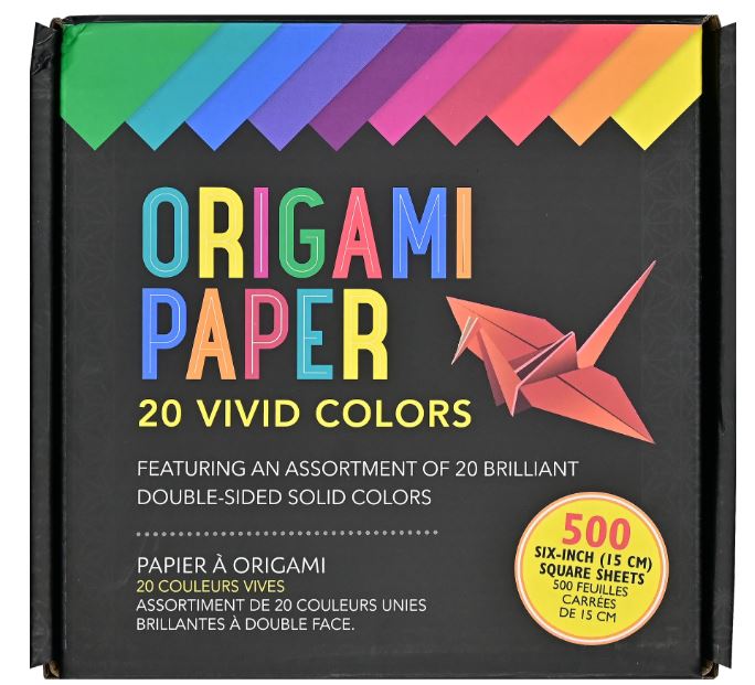 Origami Paper 20 Vivid Colors 500 Sheets by Homeportonline