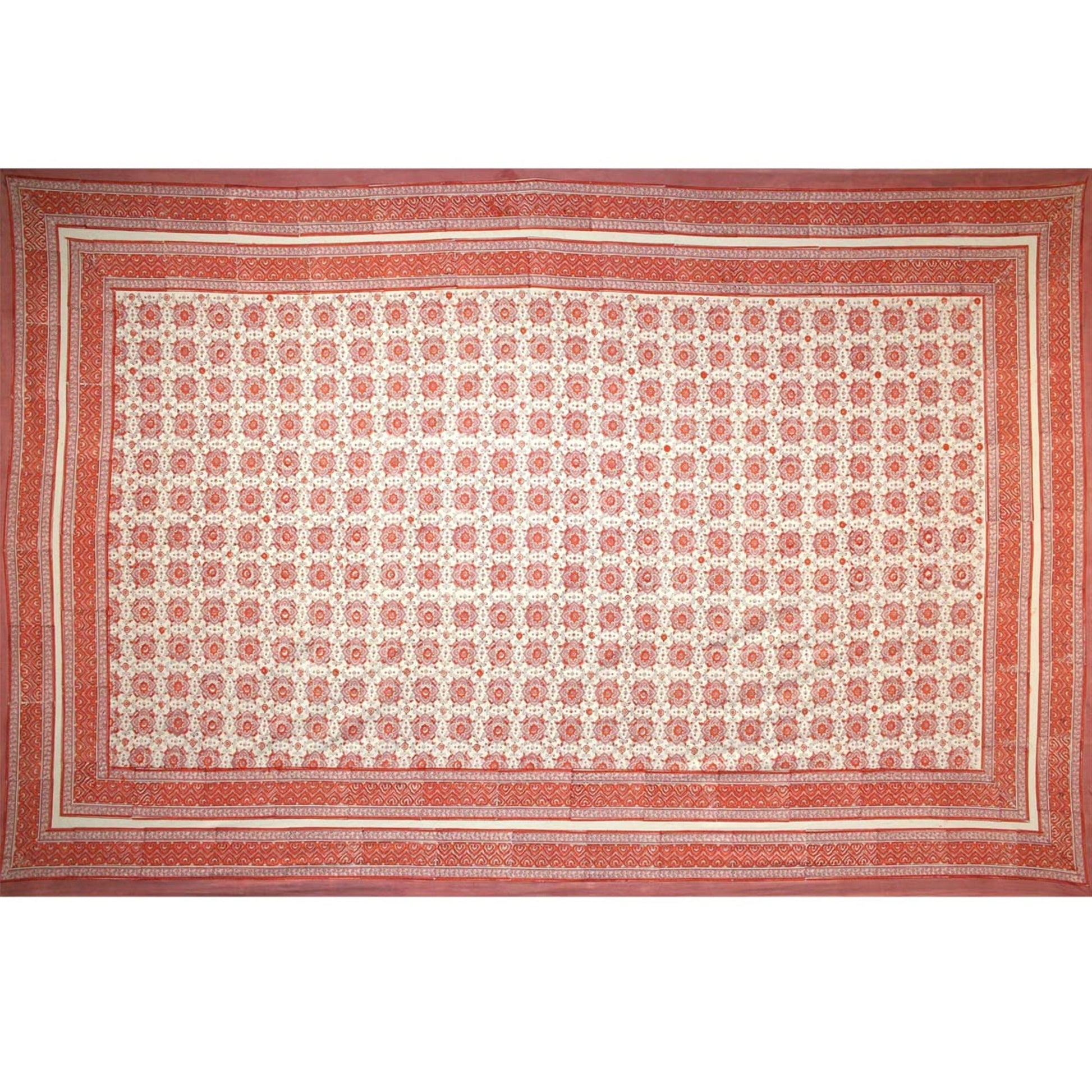 Tapestry Full Size Tile Print Pink by Homeportonline