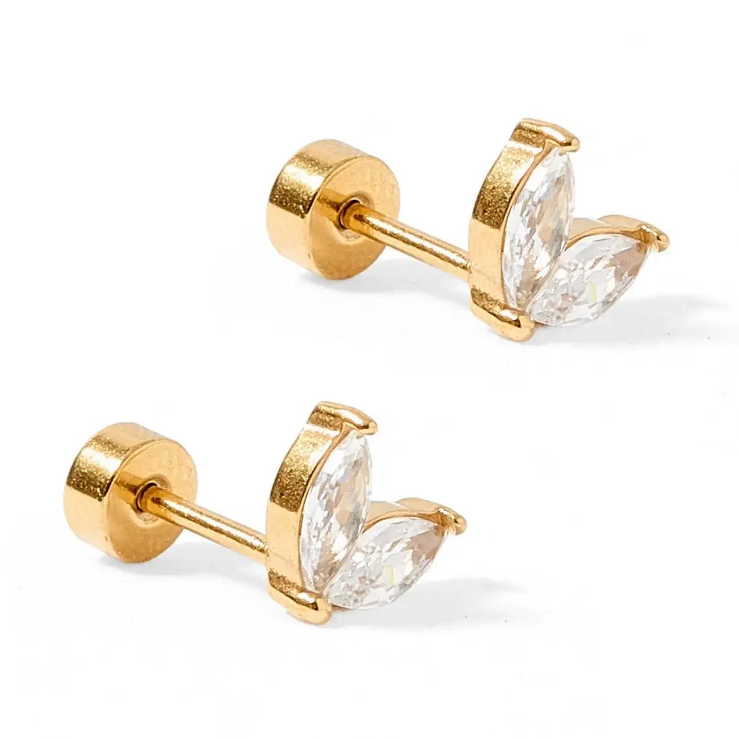 Linny Co Screw Back Stud Earrings