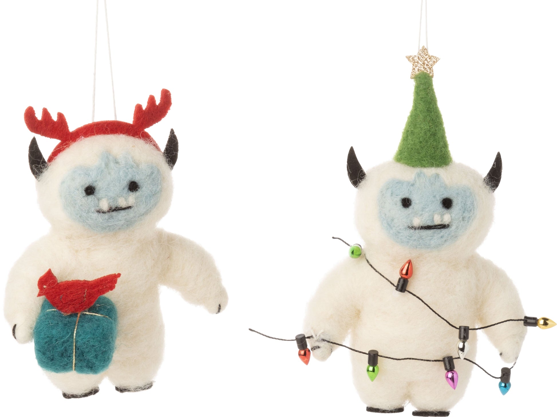 Ornaments - Assorted Felt Christmas Yeti (Sold Individually) by Homeportonline