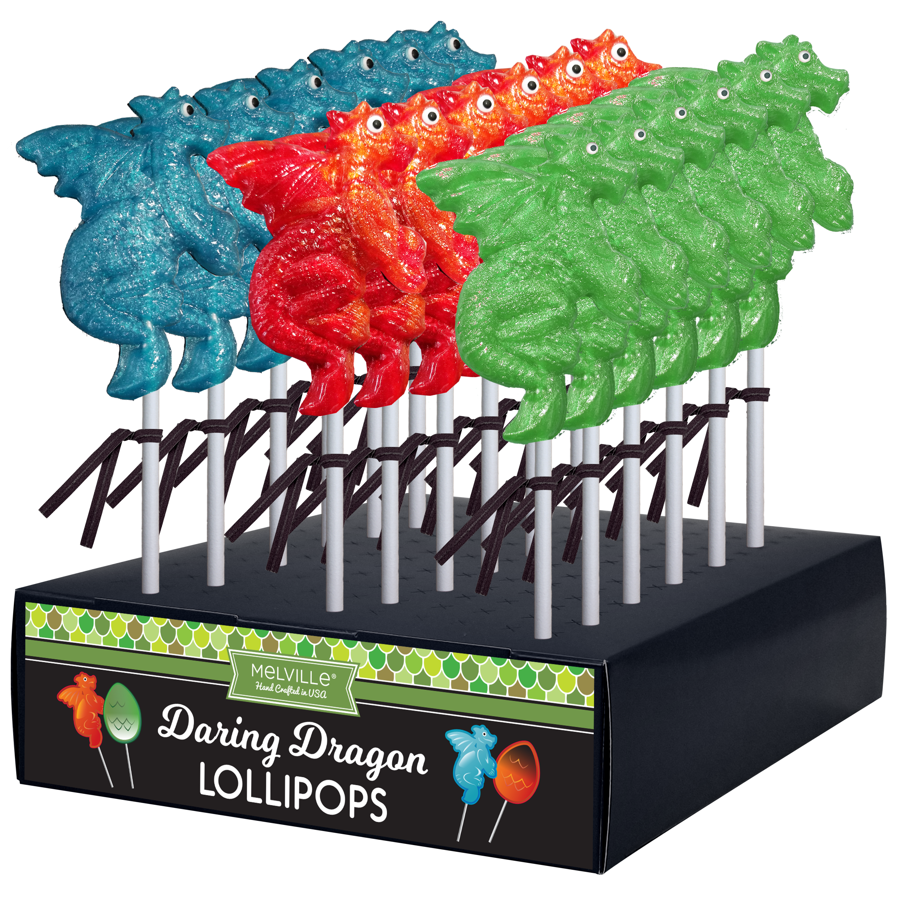 Dragon Glitter Lollipops by SidePony Boutique