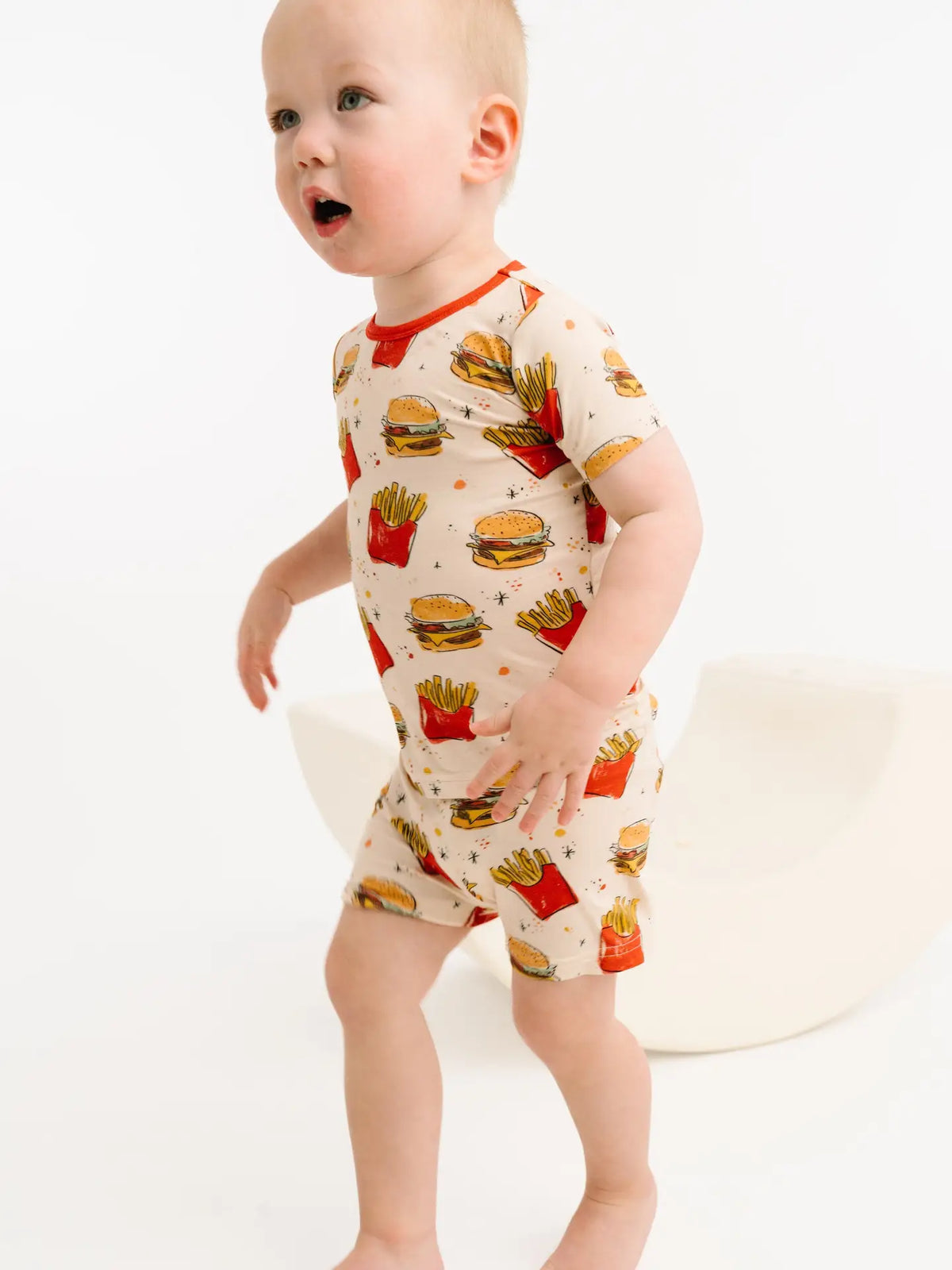 Cheeseburger Meal Bamboo Shorts Set