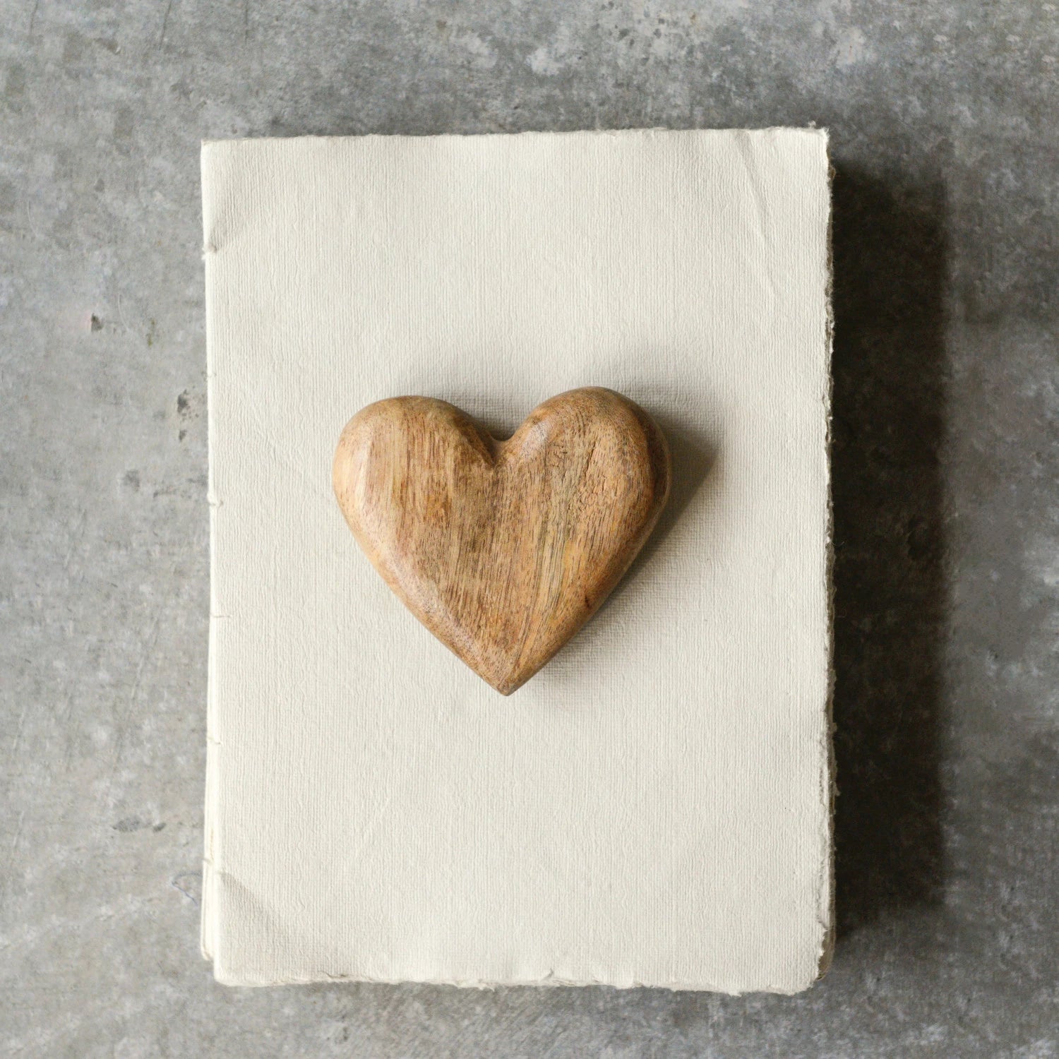 Decorative Mango Wood Heart 4.25" Long by Homeportonline