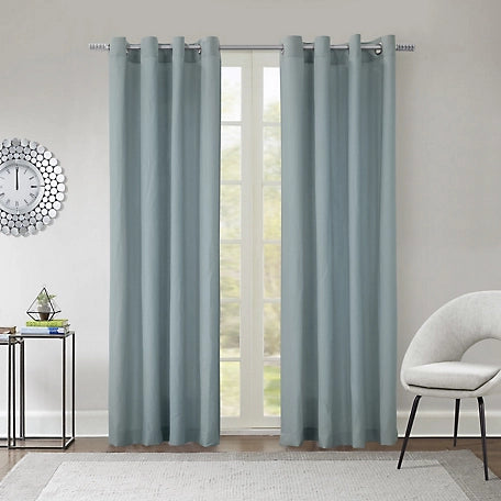 Harmony Grommet Top Panel 52" x 63" Blue by Homeportonline