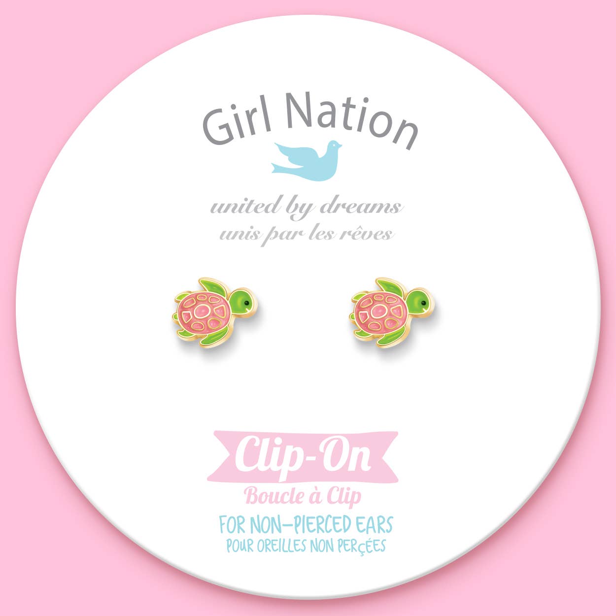 Girl Nation - CLIP ON Cutie Earrings- Turtle-y Awesome by SidePony Boutique