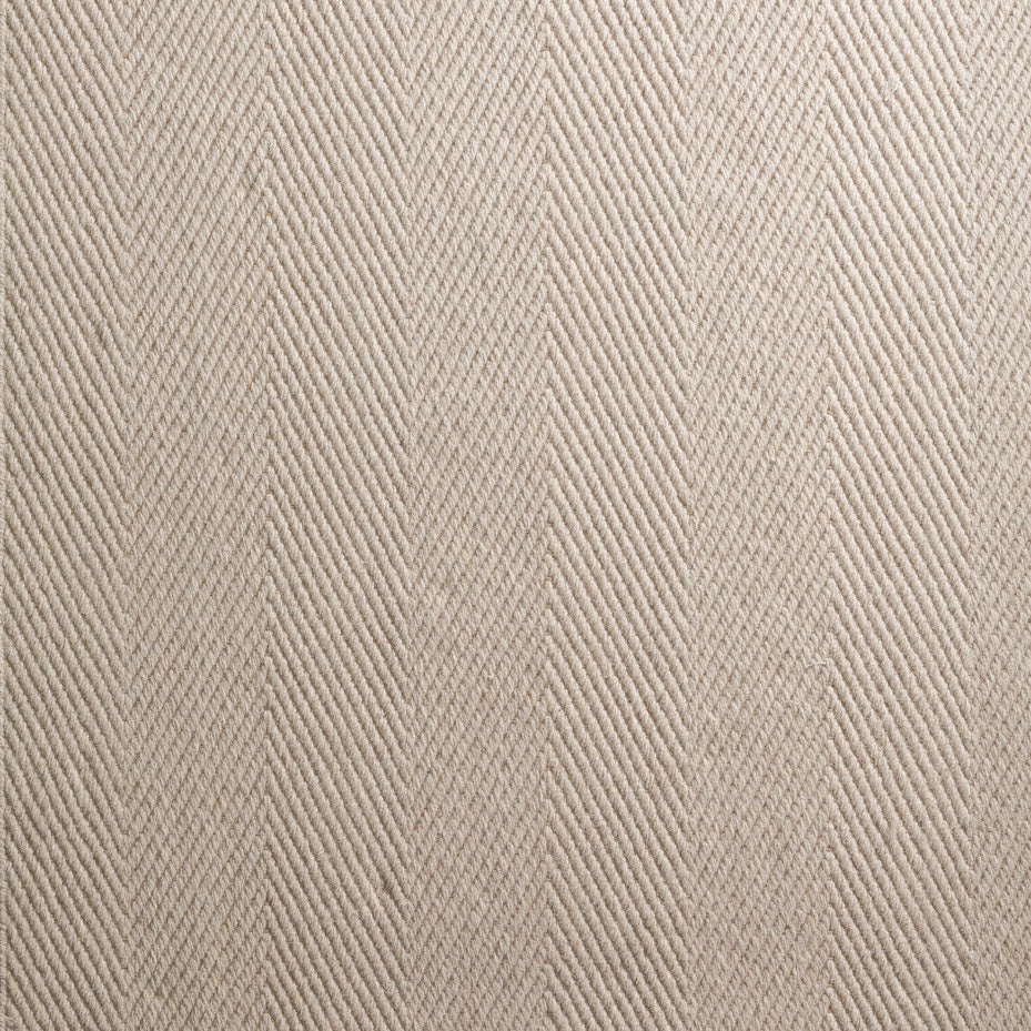 Monaco Herringbone Wool Rug Linen 5' X 7'6" by Homeportonline