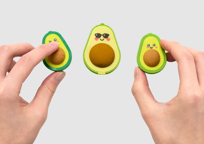 Erasers and Sharpener Avocado Love by Homeportonline