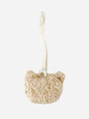 Bear Sherpa Plush Baby Pacifier Clip