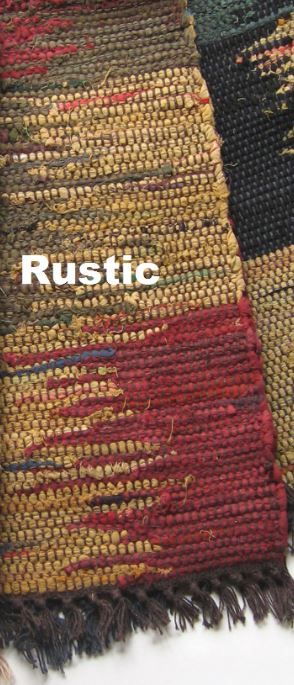 Checkers Rag Rug Cotton Rustic 30" x 50" by Homeportonline