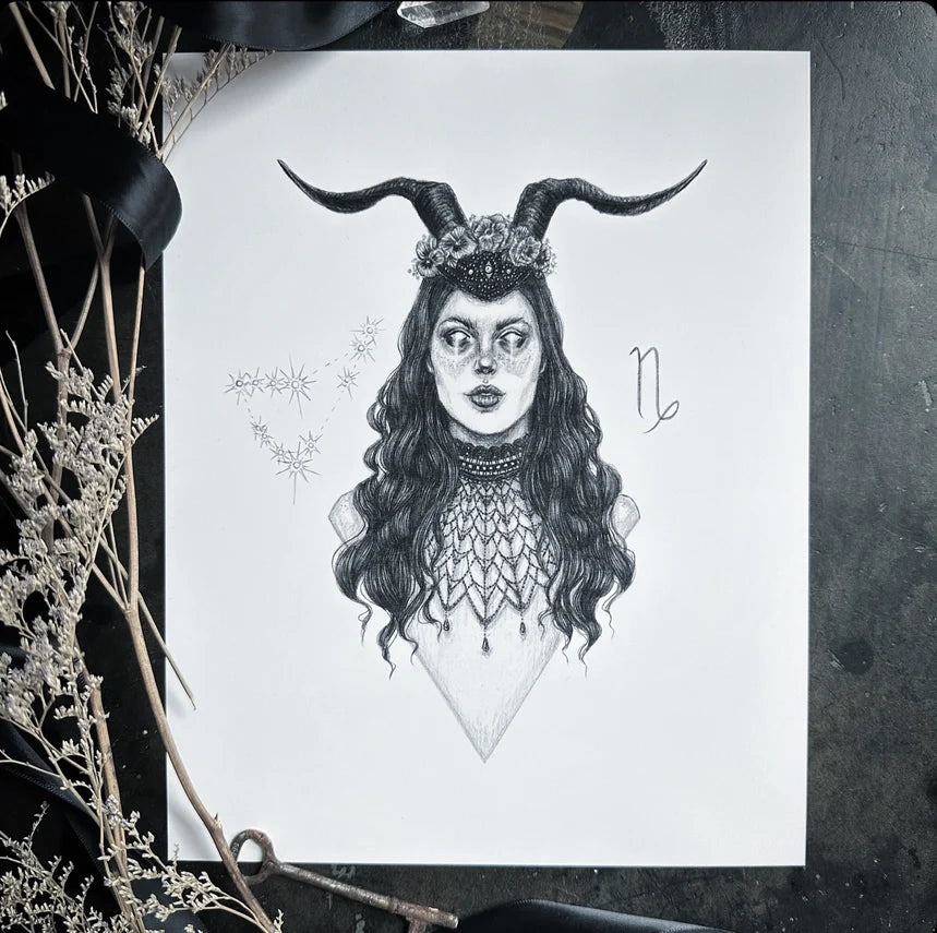 Zodiac Goddess Fine Art Print - Astrology