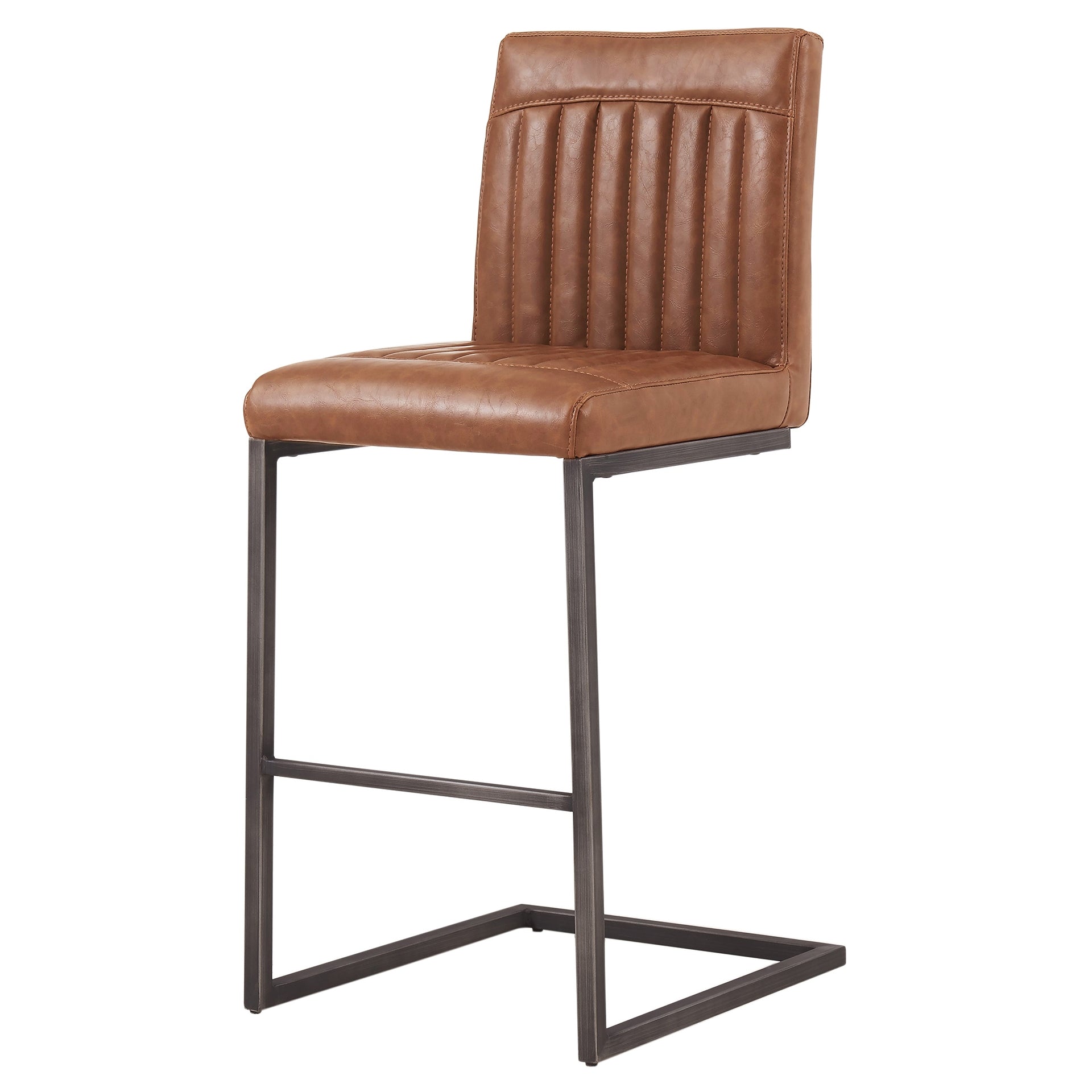 Ronan Polyurethane Counter Stool Antique Cigar Brown by Homeportonline