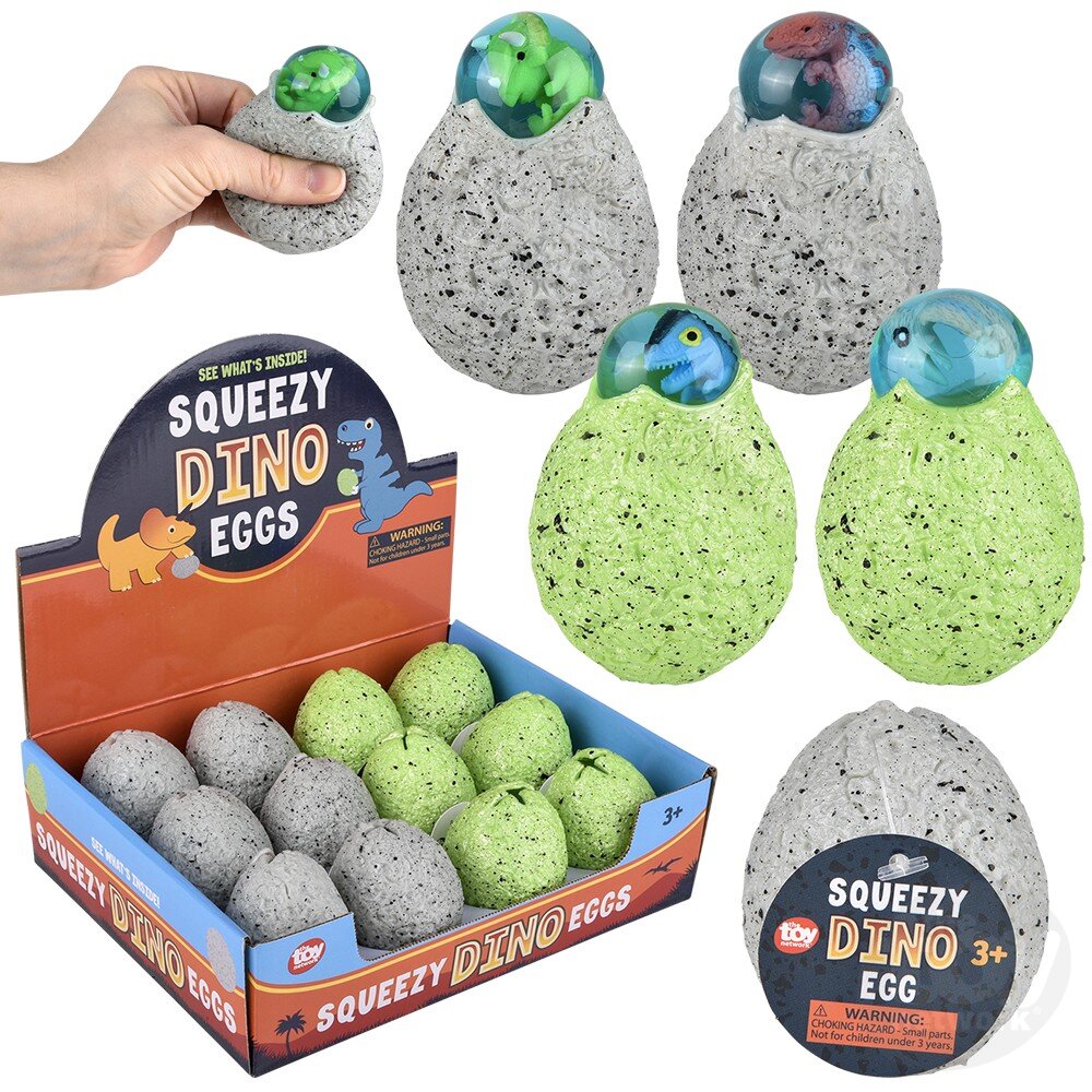 Dinosaur Squeeze Egg 2.5" (Sold Individually) by Homeportonline