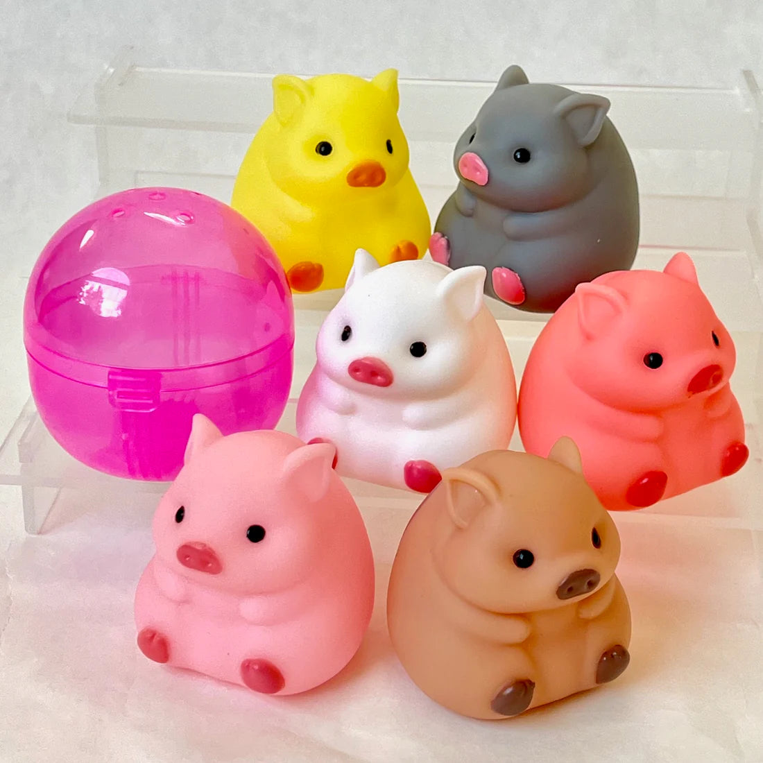 Gashapon Capsule Preschool & Up Pig Soft Squeeze (Sold As An Individual Capsule) by Homeportonline