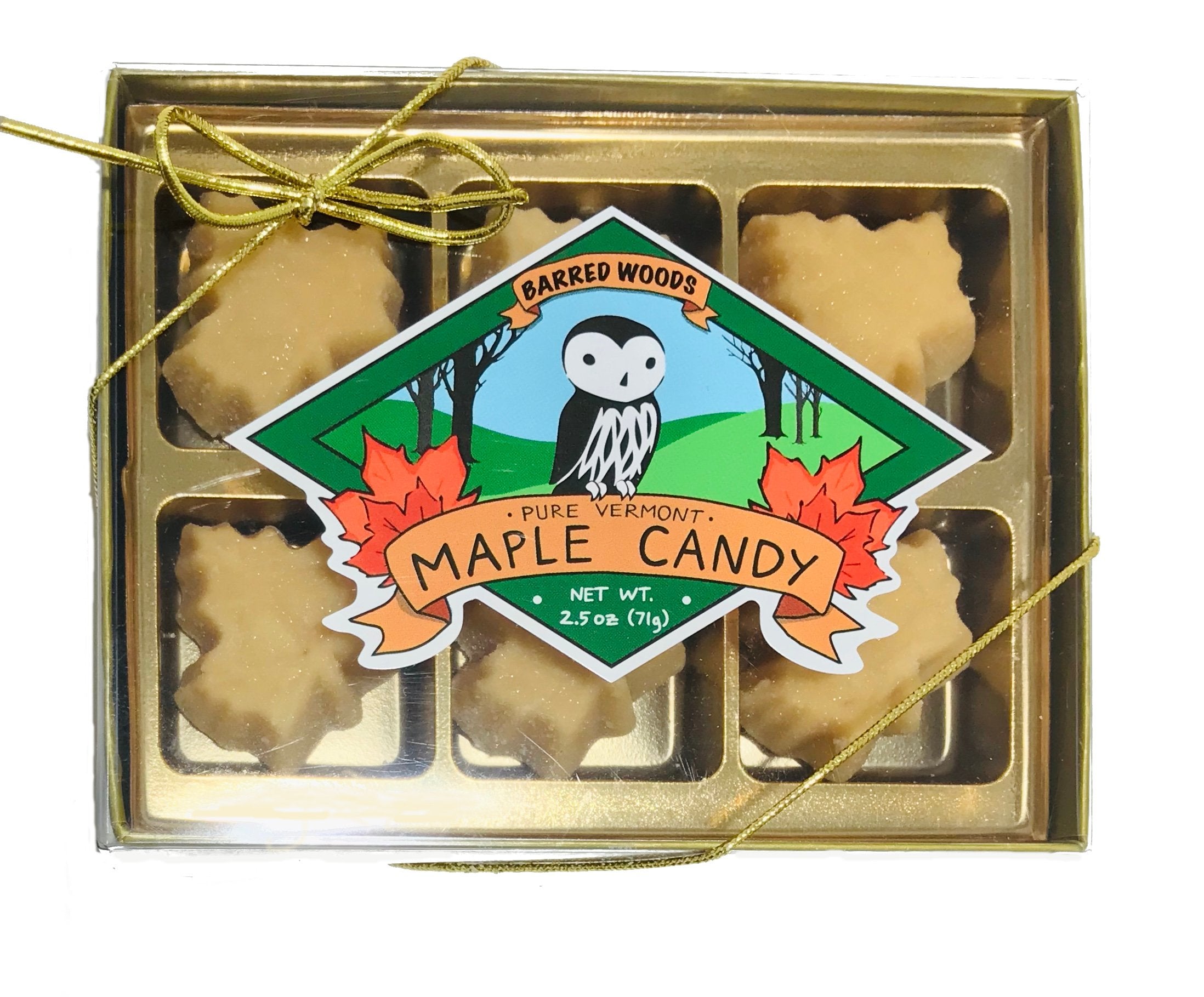 Maple Candy Gift Box with Maple Peanut Brittle, 250ml Bottle of Maple Syrup, Maple Cream, Maple Truffles, and Maple Candy by Barred Woods Maple