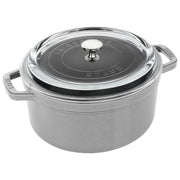Cookware - Staub Cocotte w/ Glass Lid 4qt Grey Graphite by Homeportonline