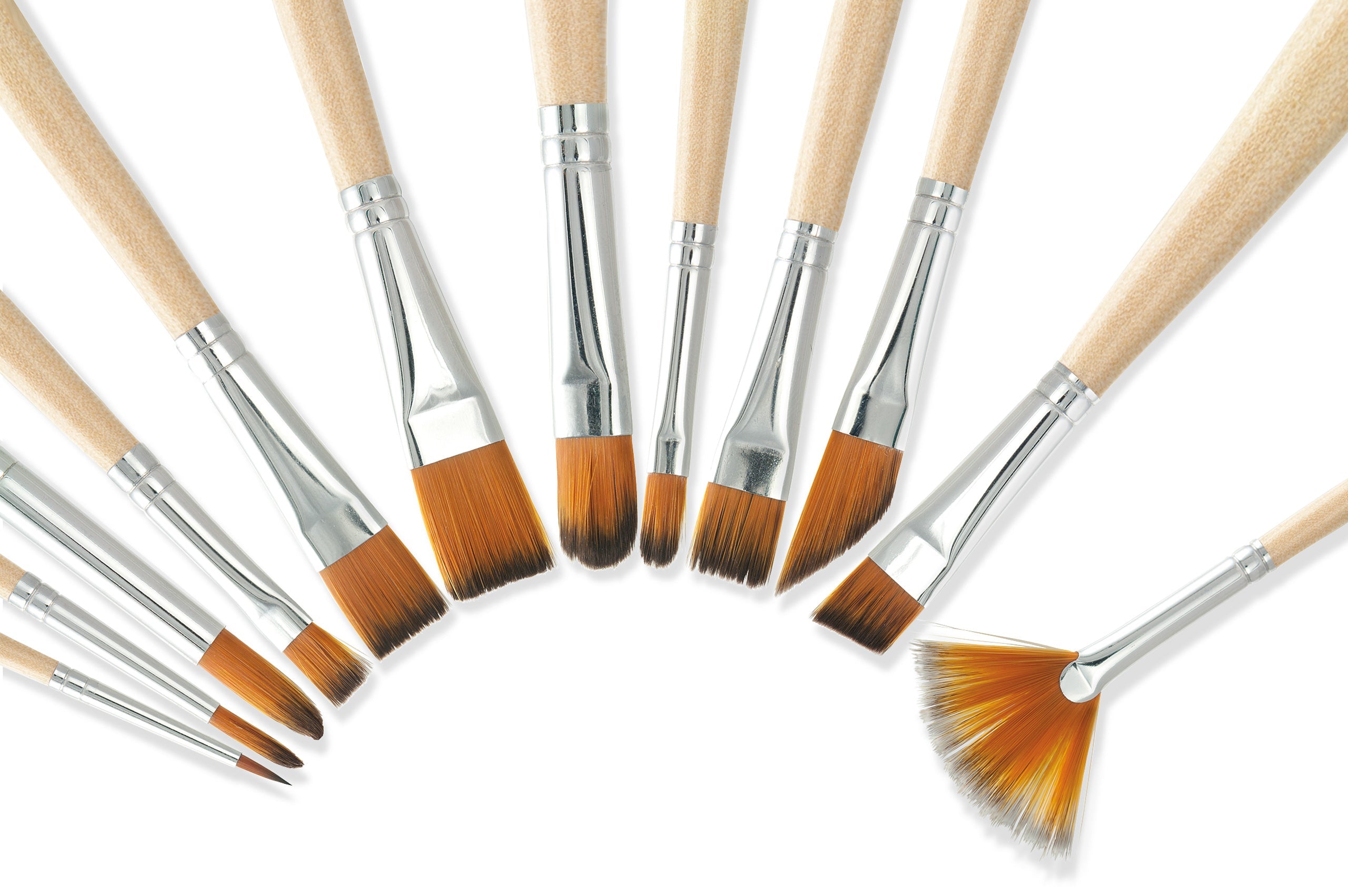 Art Center Artist's Brush Set of 12 Nylon Bristles by Homeportonline