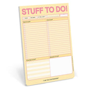 Knock Knock Stuff To Do! Big & Sticky Notepad - Sticky To-Do List Pad (40 Sheets, 9.75 x 7-inches)