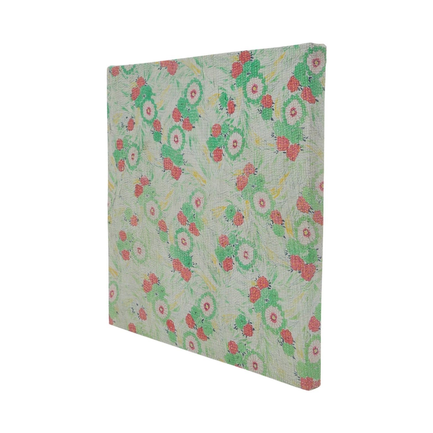 Wall Décor Bengali Rali Quilt Found Cotton & MDF Unique Patterns (Each One Will Vary) by Homeportonline