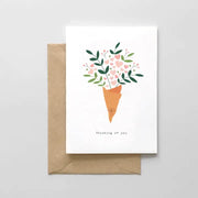 Thinking of You Heart Bouquet Card