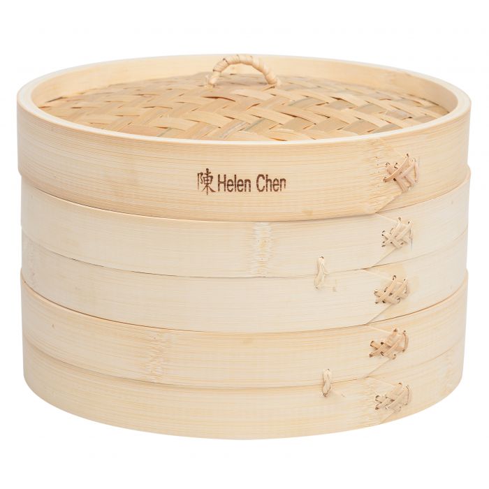 Helen's Asian Kitchen Bamboo Steamer with Lid by Kiss the Cook