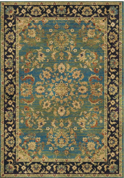 Mardi Gras Promenade Rug Aqua 5'3" x 7'1" by Homeportonline