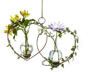 Double Heart Hanging Vase