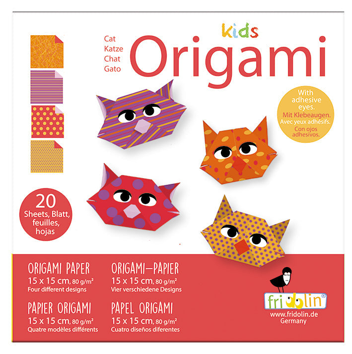 Kids Origami 15cm x 15cm Cats by Homeportonline