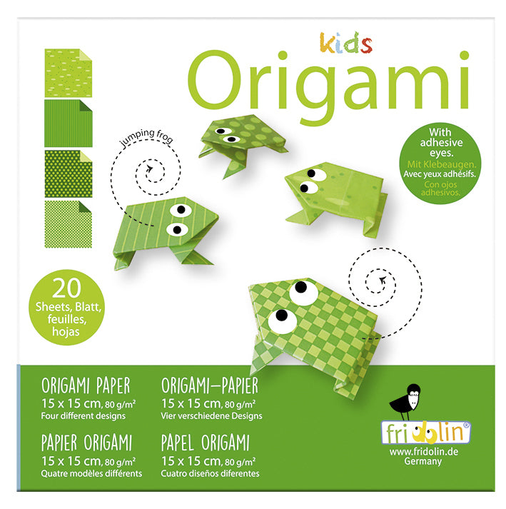 Kids Origami 15cm x 15cm Frogs by Homeportonline