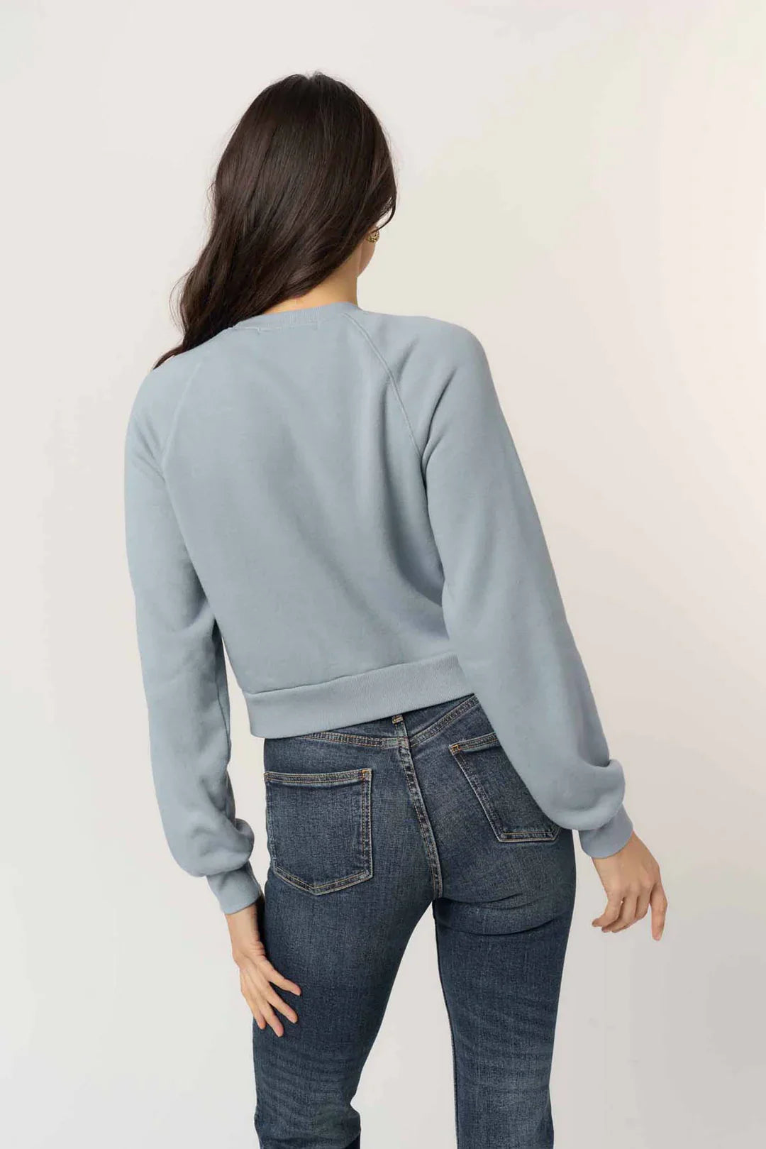 Project Social T Après Ski Shrunken Sweatshirt Dusty Blue