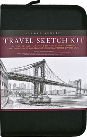 Art Center Travel Sketch Kit 40 Piece Zippered Case by Homeportonline
