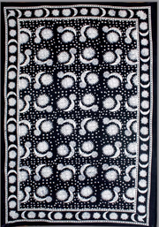 Tapestry Single Size Black & White Design Sun, Moon & Stars by Homeportonline