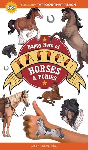 Happy Herd of Tattoo Horses & Ponies: 50 Temporary
