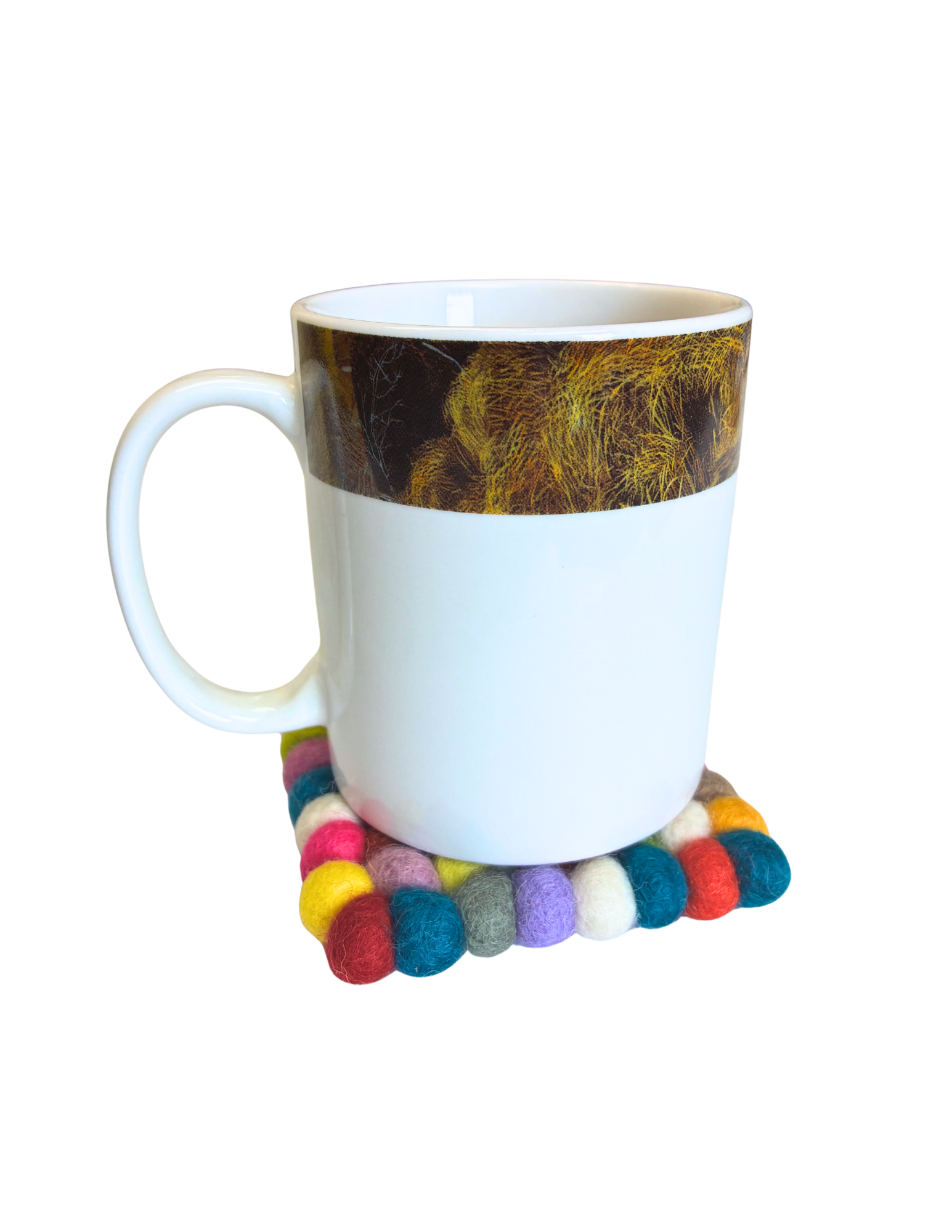 DC Felt Wool Ball Coaster- Square, Circle (set of 4) | 935 FC