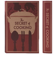 Book Storage Box "The Secret Of Cooking" 10.25"x 6.75" by Homeportonline