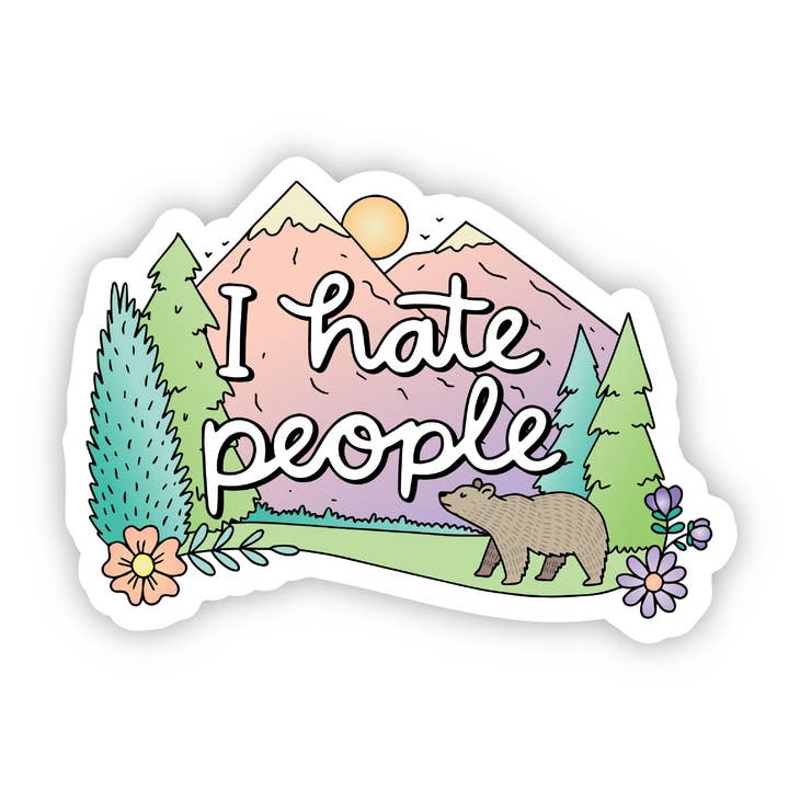 I Hate People Nature Sticker by Wild Lark