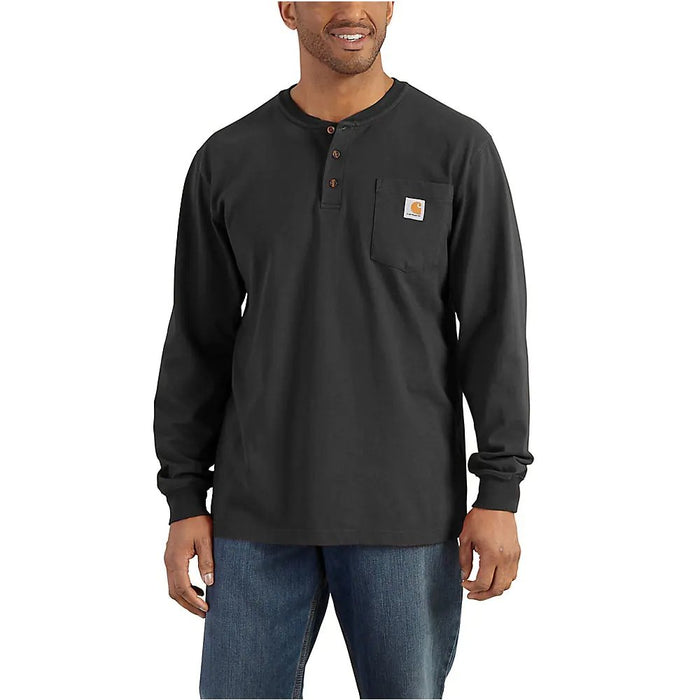 Carhartt Men's Workwear Long Sleeve Henley - Black