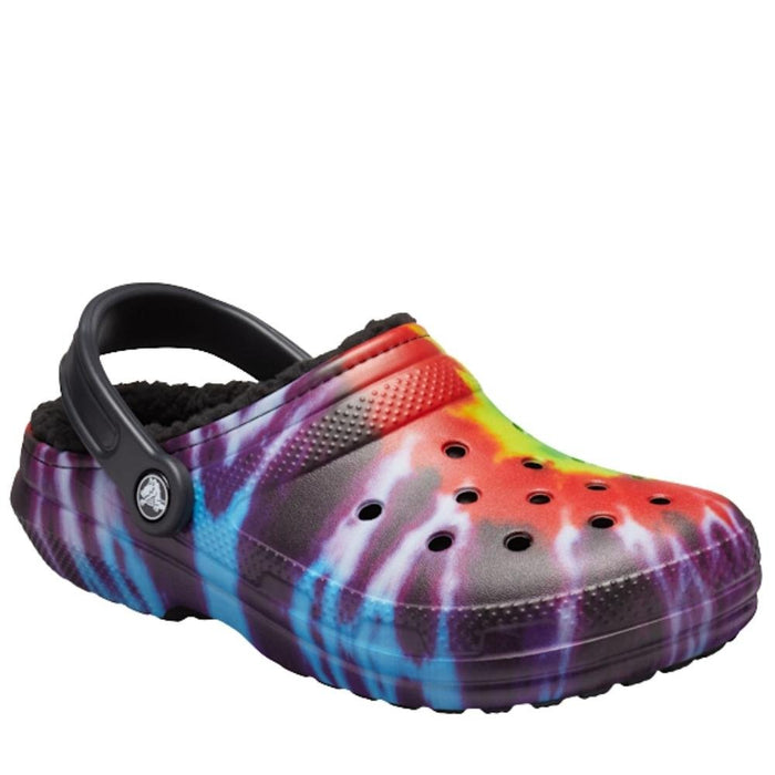 Crocs Classic Fuzz-Lined Clogs - Tie Dye