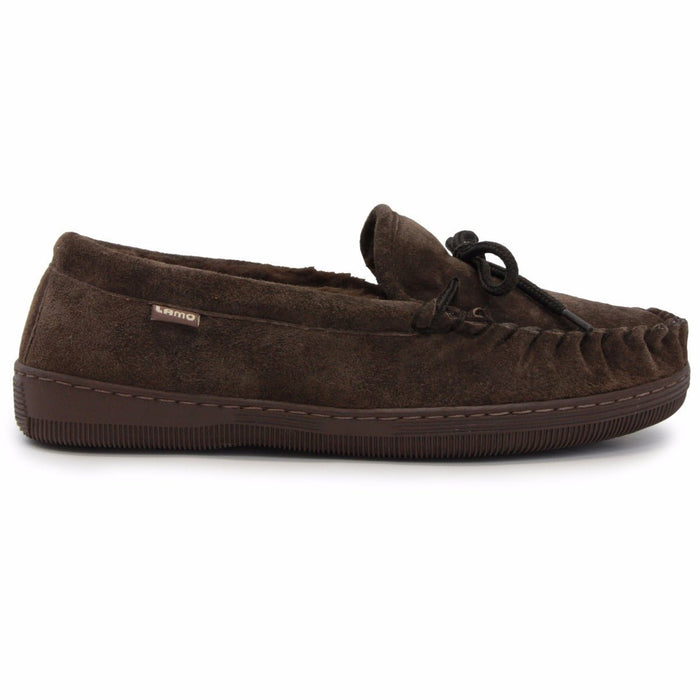 Lamo Men's Moccasin Slipper (Wide) - Chocolate