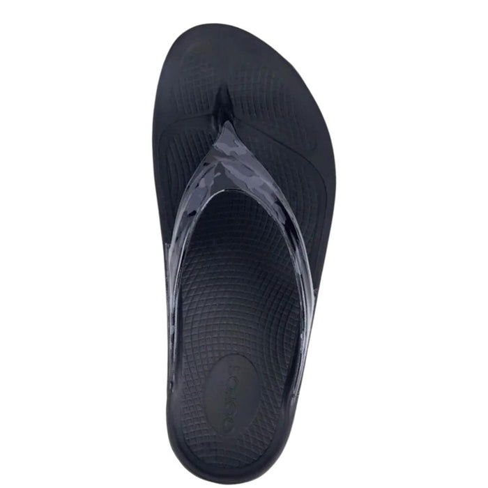 OOfos Women's OOlala Sandal - Black/Grey Camo