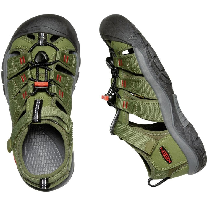 KEEN Big Kids' Newport H2 - Olive Drab/Orange