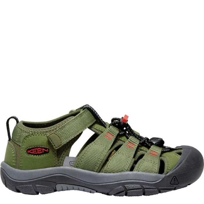 KEEN Big Kids' Newport H2 - Olive Drab/Orange