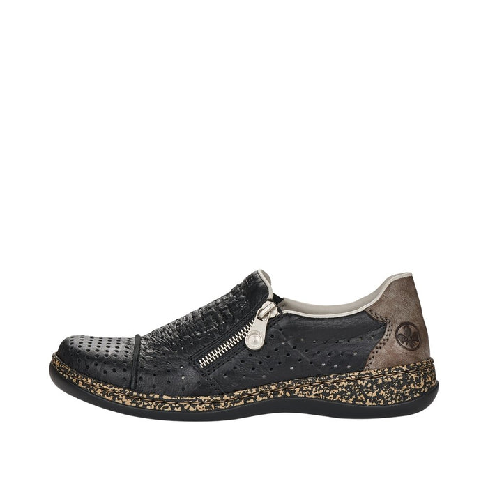 Rieker Women's Massa - Black/Cigar