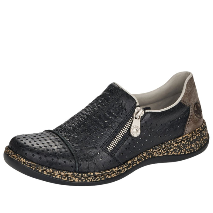 Rieker Women's Massa - Black/Cigar