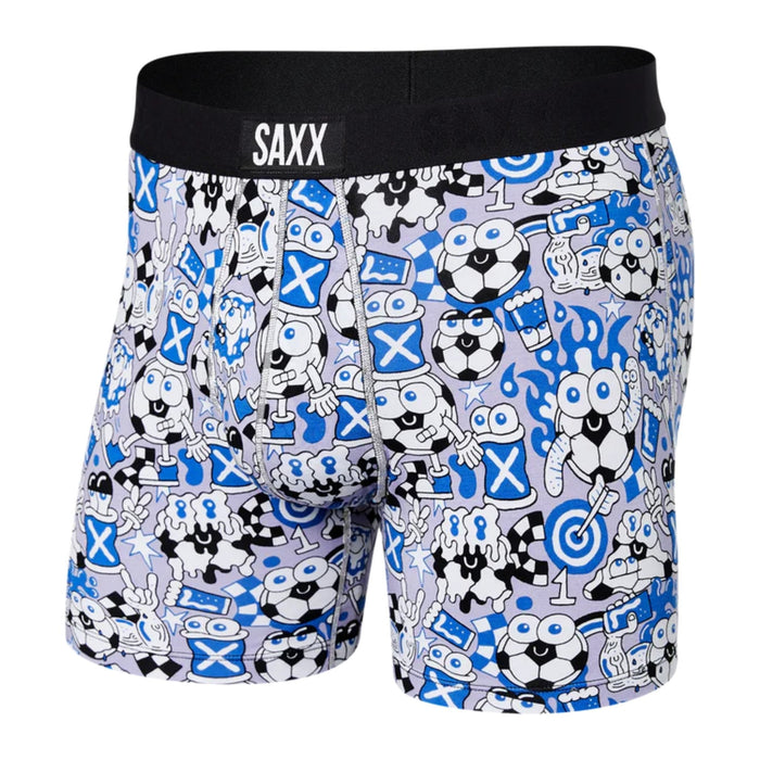 SAXX Men's Vibe Boxer Brief - Footy & Pints Blue