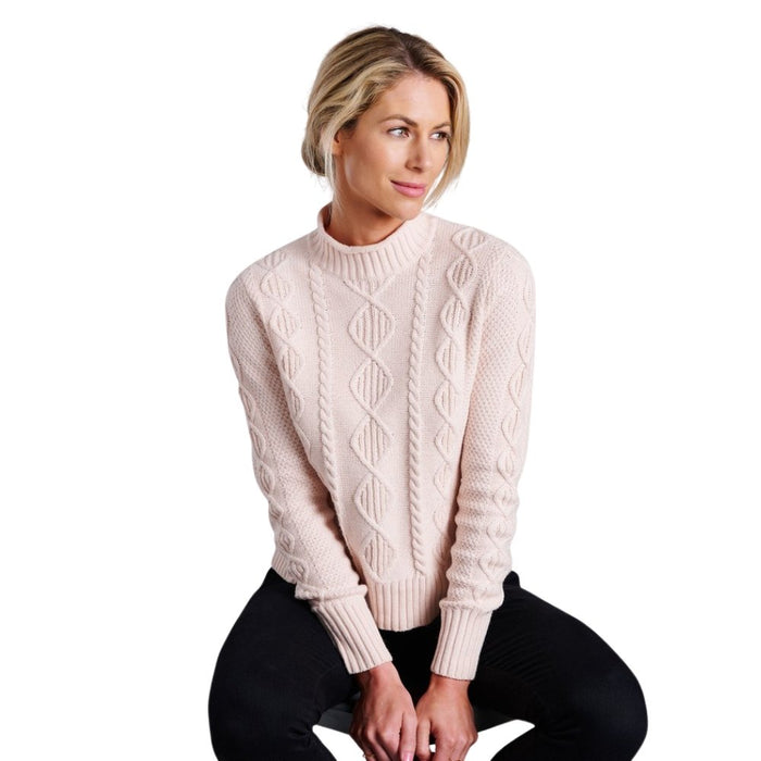 Kuhl Women's Helena Cable Sweater - Rose Quartz